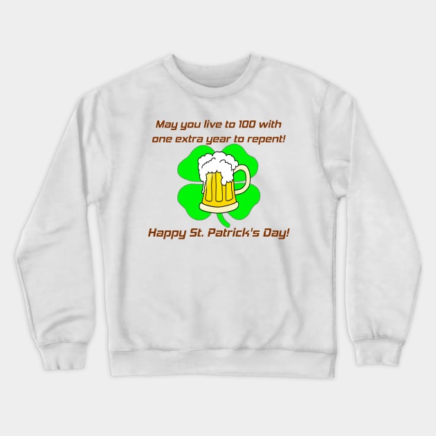 Happy St. Patrick's Day Crewneck Sweatshirt by machasting